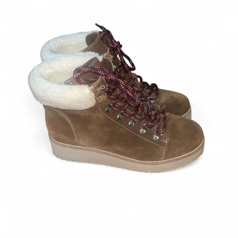 Sam Edelman Women's Franc Hiker Boots with Shearling Lining SZ 9